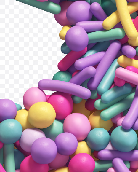 8 from Candy Sprinkles alphabet on Yellow Images Creative Fonts - S67949