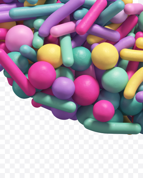 0 from Candy Sprinkles alphabet on Yellow Images Creative Fonts - S67941