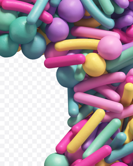 3 from Candy Sprinkles alphabet on Yellow Images Creative Fonts - S67944