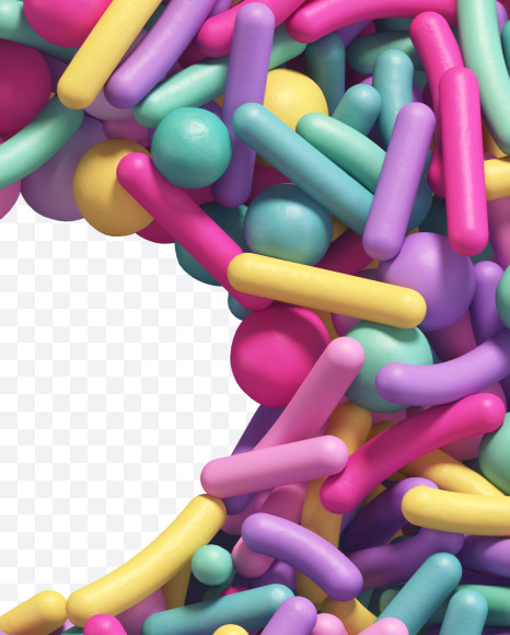 5 from Candy Sprinkles alphabet on Yellow Images Creative Fonts - S67946