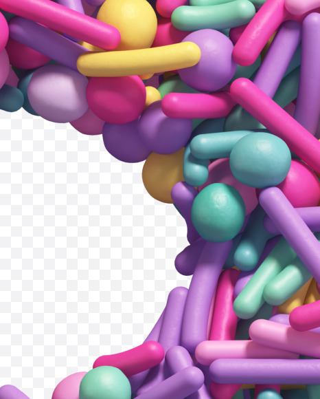 6 from Candy Sprinkles alphabet on Yellow Images Creative Fonts - S67947