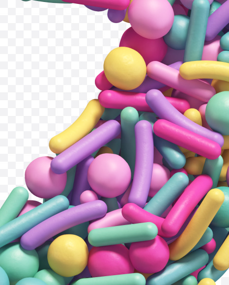 7 from Candy Sprinkles alphabet on Yellow Images Creative Fonts - S67948