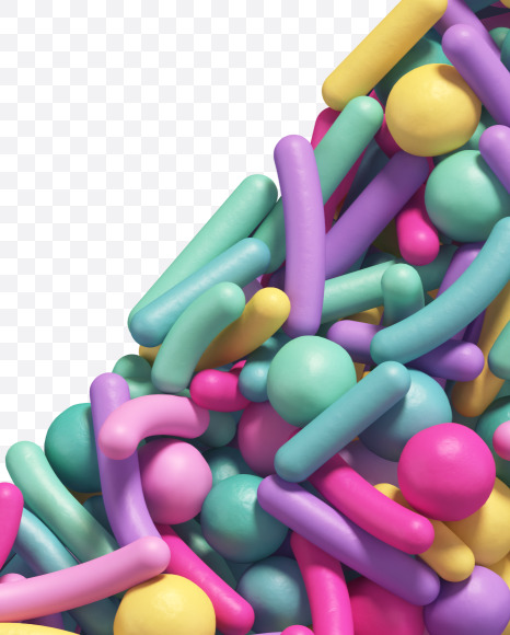 Letter X from Candy Sprinkles alphabet on Yellow Images Creative Fonts - S67981