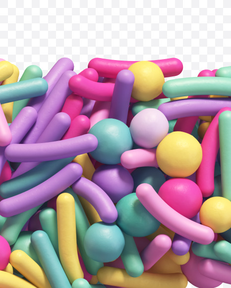 Letter T from Candy Sprinkles alphabet on Yellow Images Creative Fonts - S67977