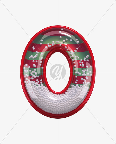 0 from Christmas Toy alphabet on Yellow Images Creative Fonts - S67984