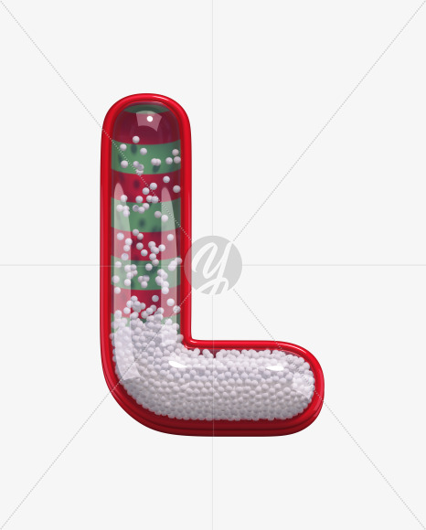 Letter L from Christmas Toy alphabet on Yellow Images Creative Fonts - S68009