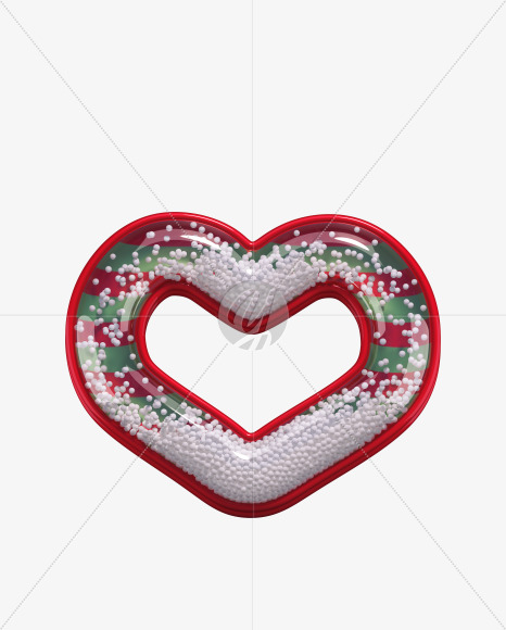 Heart from Christmas Toy alphabet on Yellow Images Creative Fonts - S68005