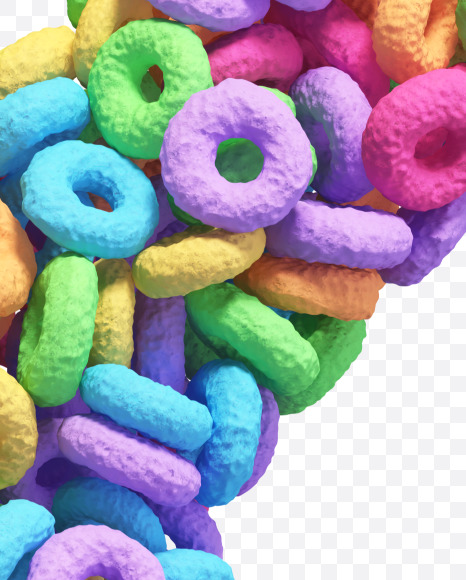 Letter Y from Flakes Rings alphabet on Yellow Images Creative Fonts - S68153