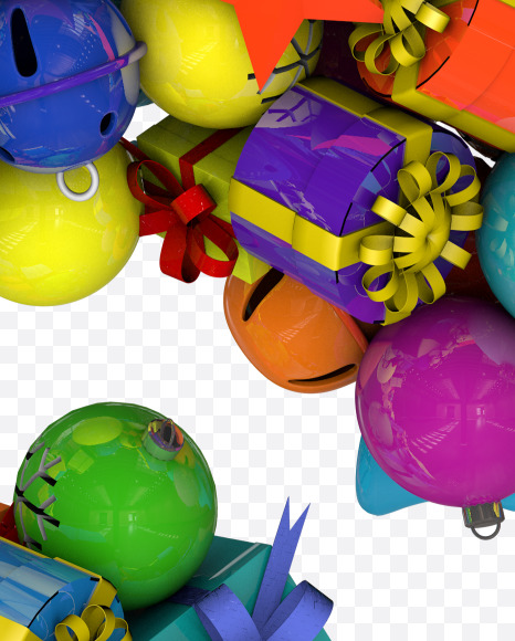 @ from Colorful Christmas Ornaments Typeface on Yellow Images Creative Fonts - S68611