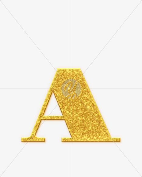 A-Uppercase_Golden-Font from Golden Font on Yellow Images Creative Fonts - S68977