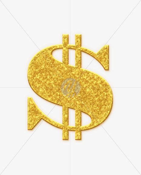 DollarSign_Golden-Font from Golden Font on Yellow Images Creative Fonts - S68951