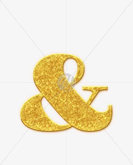 Ampersand_Golden-Font from Golden Font on Yellow Images Creative Fonts - S68966