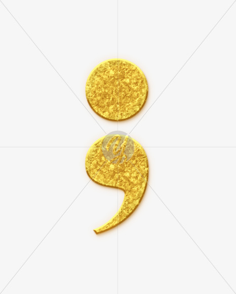 Semicolon_Golden-Font from Golden Font on Yellow Images Creative Fonts - S68964