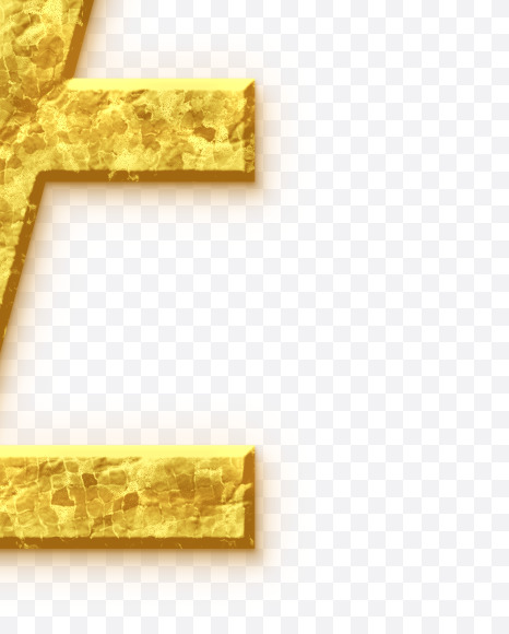 NumberSign_Golden-Font from Golden Font on Yellow Images Creative Fonts - S68956