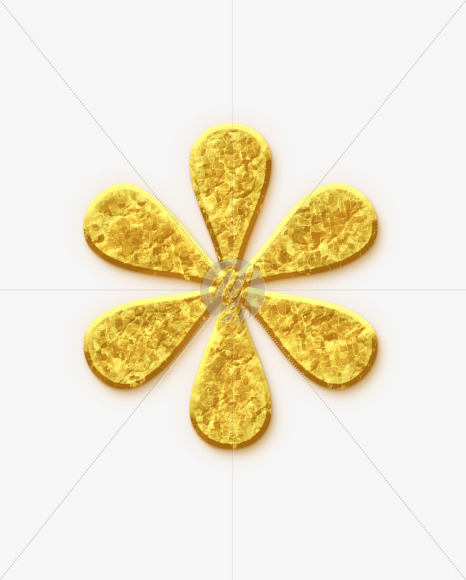 Asterisk_Golden-Font from Golden Font on Yellow Images Creative Fonts - S68947