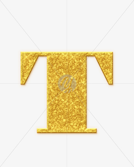 T-Uppercase_Golden-Font from Golden Font on Yellow Images Creative Fonts - S68970