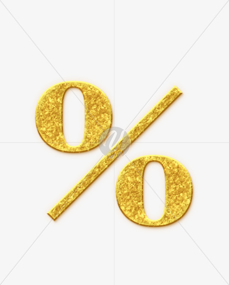 Percent_Golden-Font from Golden Font on Yellow Images Creative Fonts - S68959