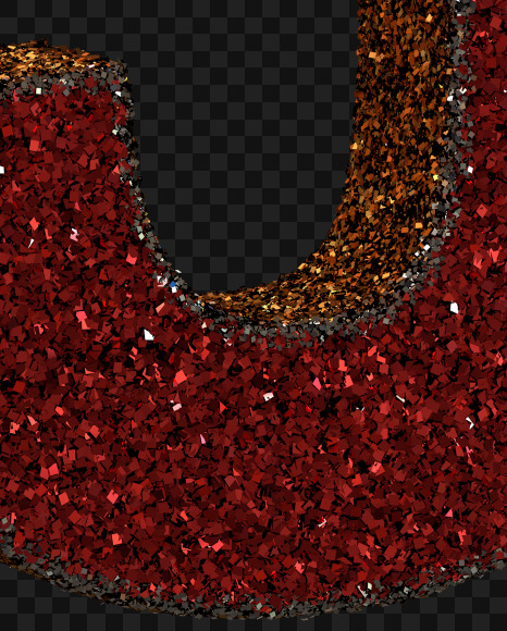 R J from Christmas Glitter Ornament Typeface on Yellow Images Creative Fonts - S69006