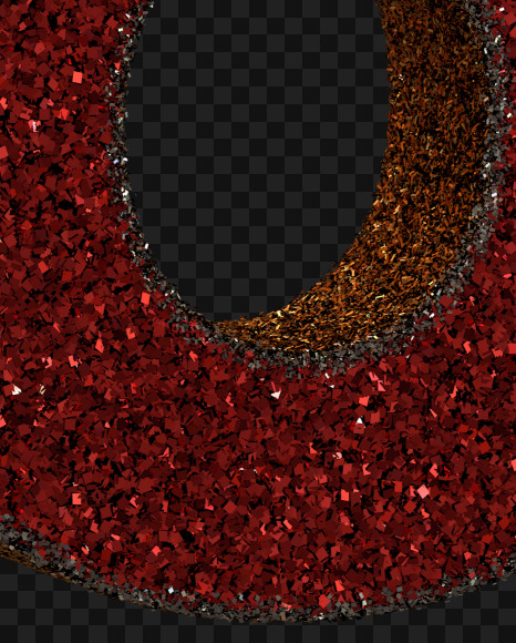 R 8 from Christmas Glitter Ornament Typeface on Yellow Images Creative Fonts - S69080