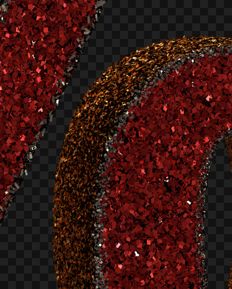 R percent from Christmas Glitter Ornament Typeface on Yellow Images Creative Fonts - S69013