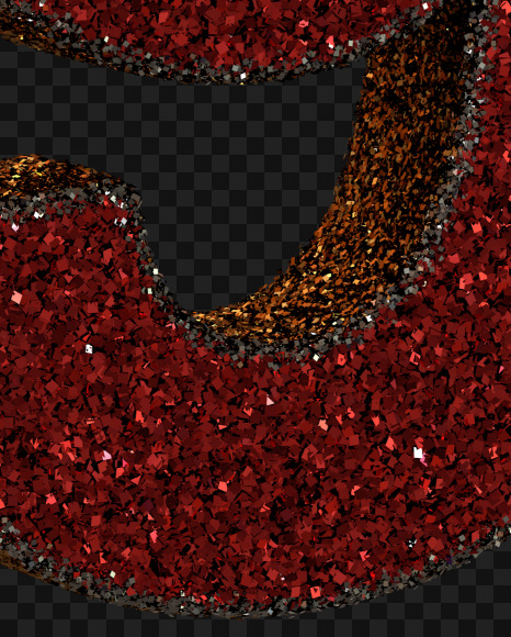 R 9 from Christmas Glitter Ornament Typeface on Yellow Images Creative Fonts - S69081