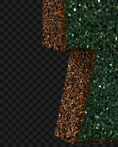 G hashtag from Christmas Glitter Ornament Typeface on Yellow Images Creative Fonts - S69050