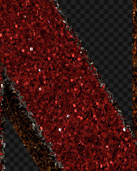 R N from Christmas Glitter Ornament Typeface on Yellow Images Creative Fonts - S69010