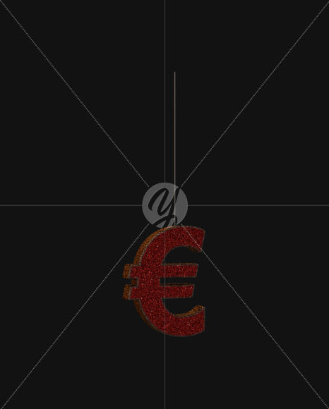 R EUR from Christmas Glitter Ornament Typeface on Yellow Images Creative Fonts - S68997