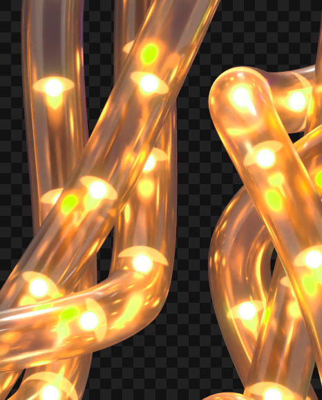 Letter M from Led Garland alphabet on Yellow Images Creative Fonts - S69387