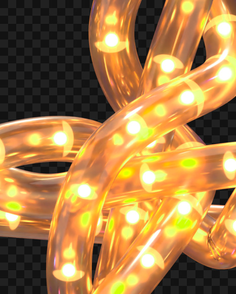 4 from Led Garland alphabet on Yellow Images Creative Fonts - S69405