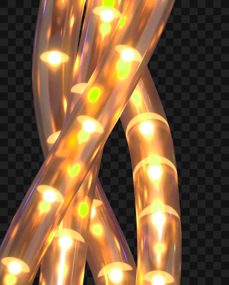 Letter I from Led Garland alphabet on Yellow Images Creative Fonts - S69383