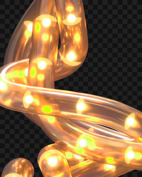 8 from Led Garland alphabet on Yellow Images Creative Fonts - S69409