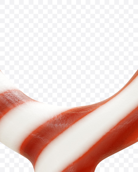 Letter Y from Candy Cane alphabet on Yellow Images Creative Fonts - S69604