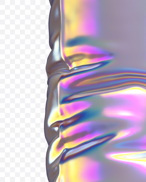 Letter P from Holographic Balloon alphabet on Yellow Images Creative Fonts - S69754