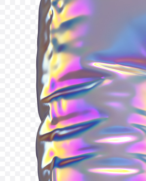 Letter N from Holographic Balloon alphabet on Yellow Images Creative Fonts - S69752