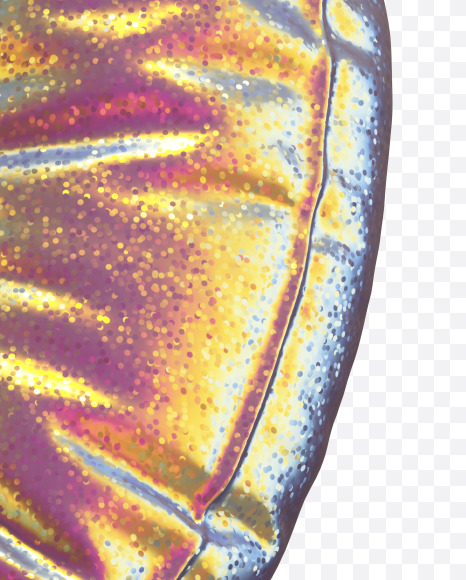 Letter D from Golden Holographic alphabet on Yellow Images Creative Fonts - S69785