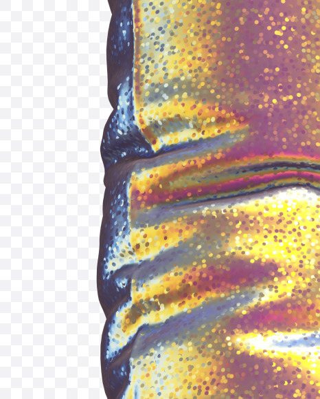 Letter P from Golden Holographic alphabet on Yellow Images Creative Fonts - S69797