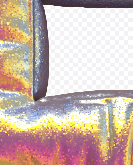 Letter E from Golden Holographic alphabet on Yellow Images Creative Fonts - S69786