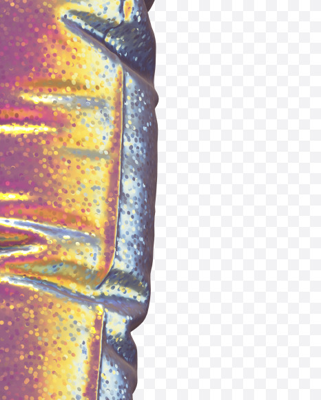 Exclamation from Golden Holographic alphabet on Yellow Images Creative Fonts - S69818