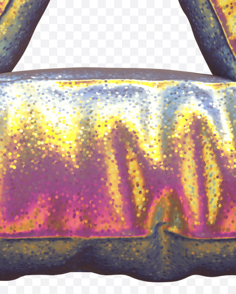 Letter A from Golden Holographic alphabet on Yellow Images Creative Fonts - S69782