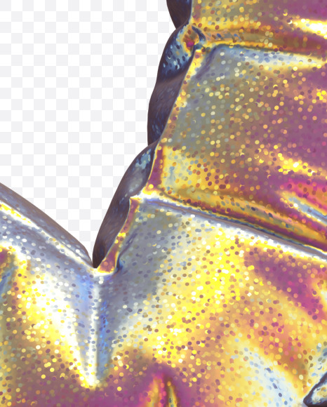 Letter Q from Golden Holographic alphabet on Yellow Images Creative Fonts - S69798