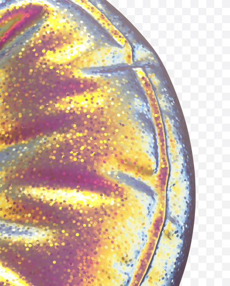 Letter B from Golden Holographic alphabet on Yellow Images Creative Fonts - S69783