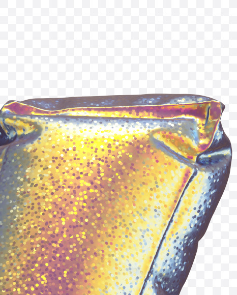 Letter V from Golden Holographic alphabet on Yellow Images Creative Fonts - S69803