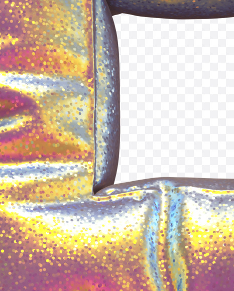 Letter F from Golden Holographic alphabet on Yellow Images Creative Fonts - S69787