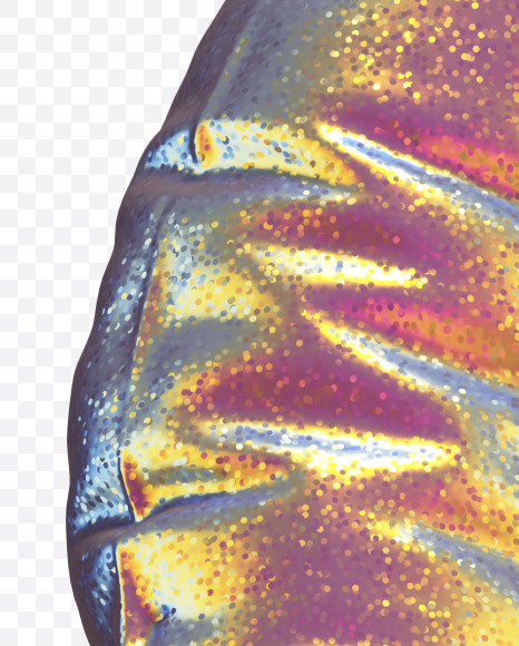 Letter C from Golden Holographic alphabet on Yellow Images Creative Fonts - S69784