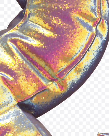 Ampersand from Golden Holographic alphabet on Yellow Images Creative Fonts - S69822