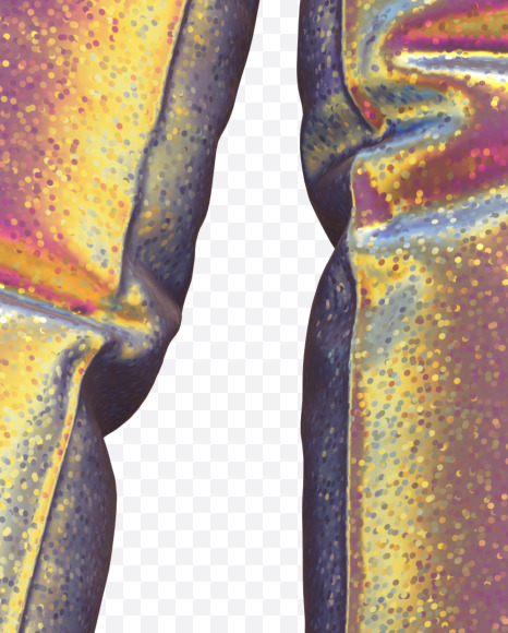 Letter M from Golden Holographic alphabet on Yellow Images Creative Fonts - S69794