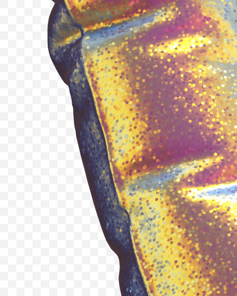 Letter W from Golden Holographic alphabet on Yellow Images Creative Fonts - S69804