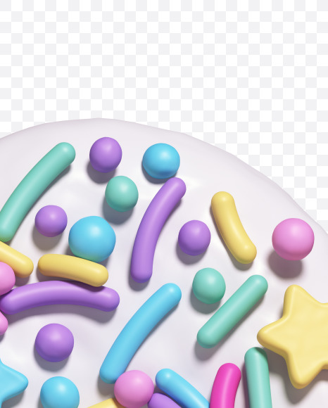 Letter M from Cake Candy alphabet on Yellow Images Creative Fonts - S69838
