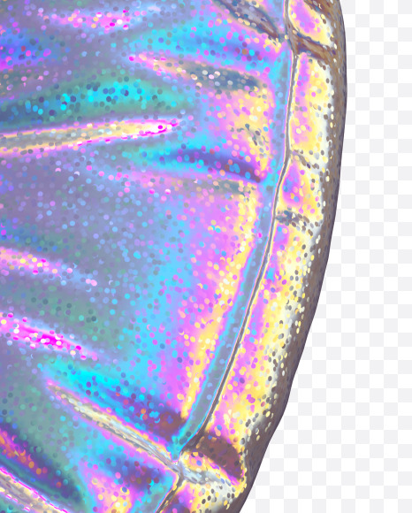 Letter D from Holographic Glitter alphabet on Yellow Images Creative Fonts - S69872